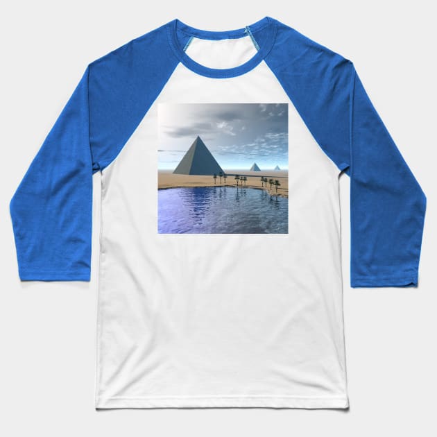 Morning Oasis Baseball T-Shirt by perkinsdesigns